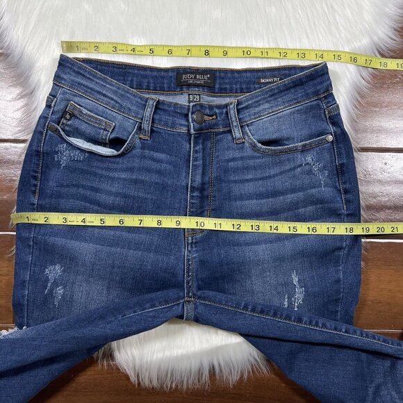 Judy Blue Women's Size 9 / 29 Leopard Patch Skinny Fit Denim Jeans‎ - Picture 4 of 10